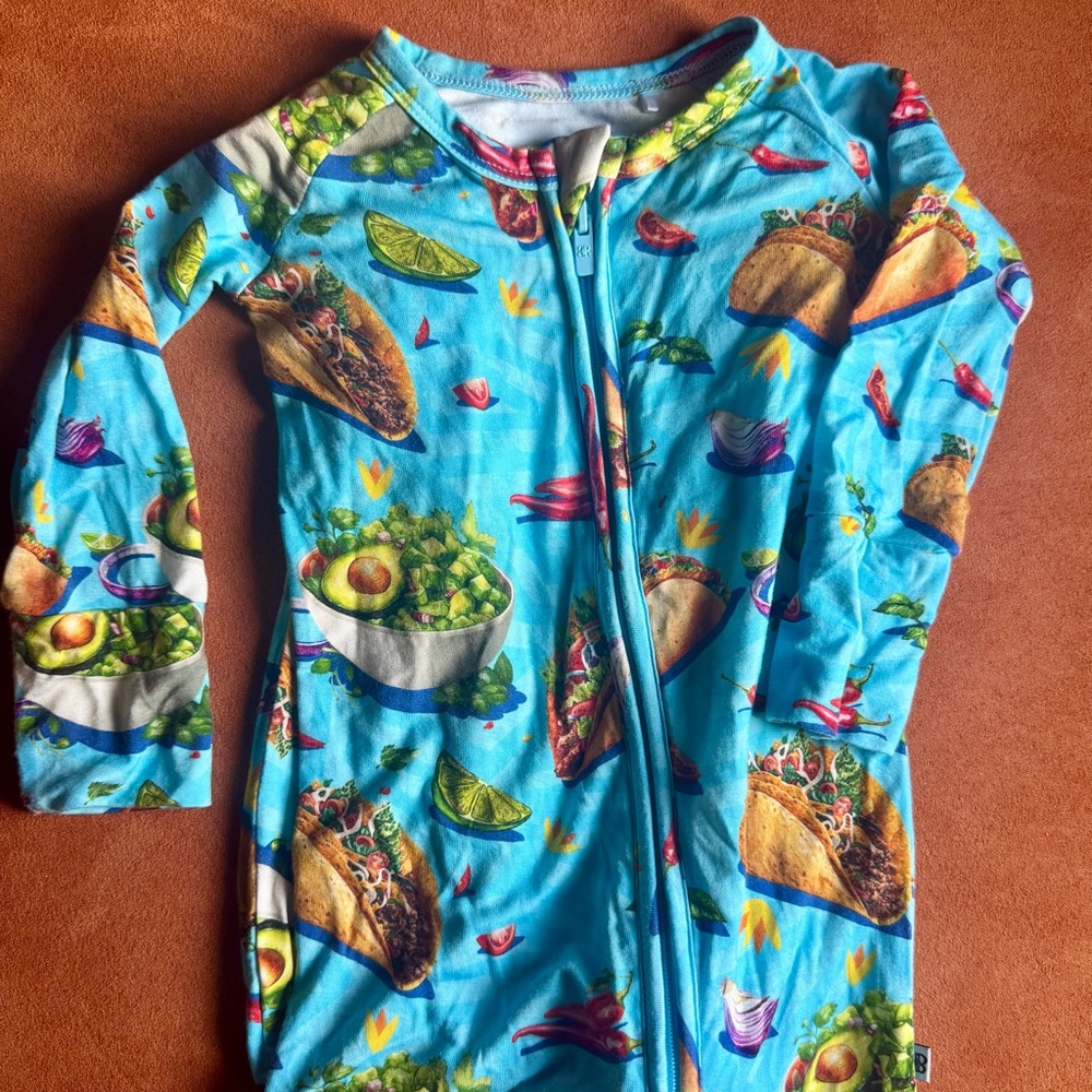 Bums & Roses Taco Print Onesie